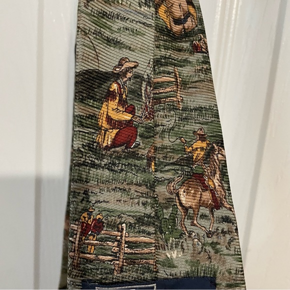 Vintage Polo Silk Cowboy Tie - Picture 6 of 8